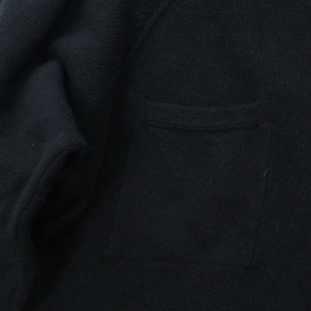 Vintage Black Sweater Dress Wool Rabbit SZ M Lagenlook Cozycore Pockets Modest - Picture 7 of 10